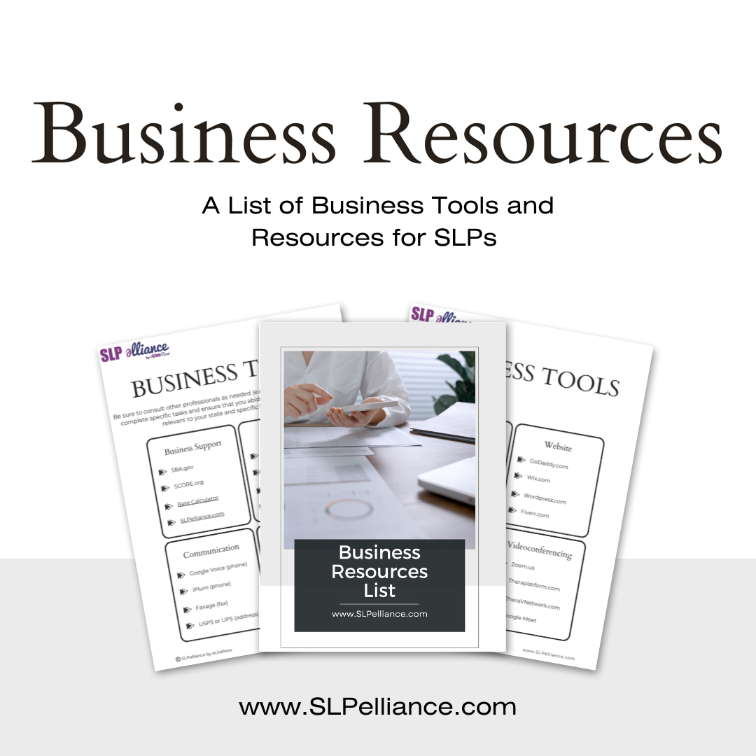 Business Resources for SLPs